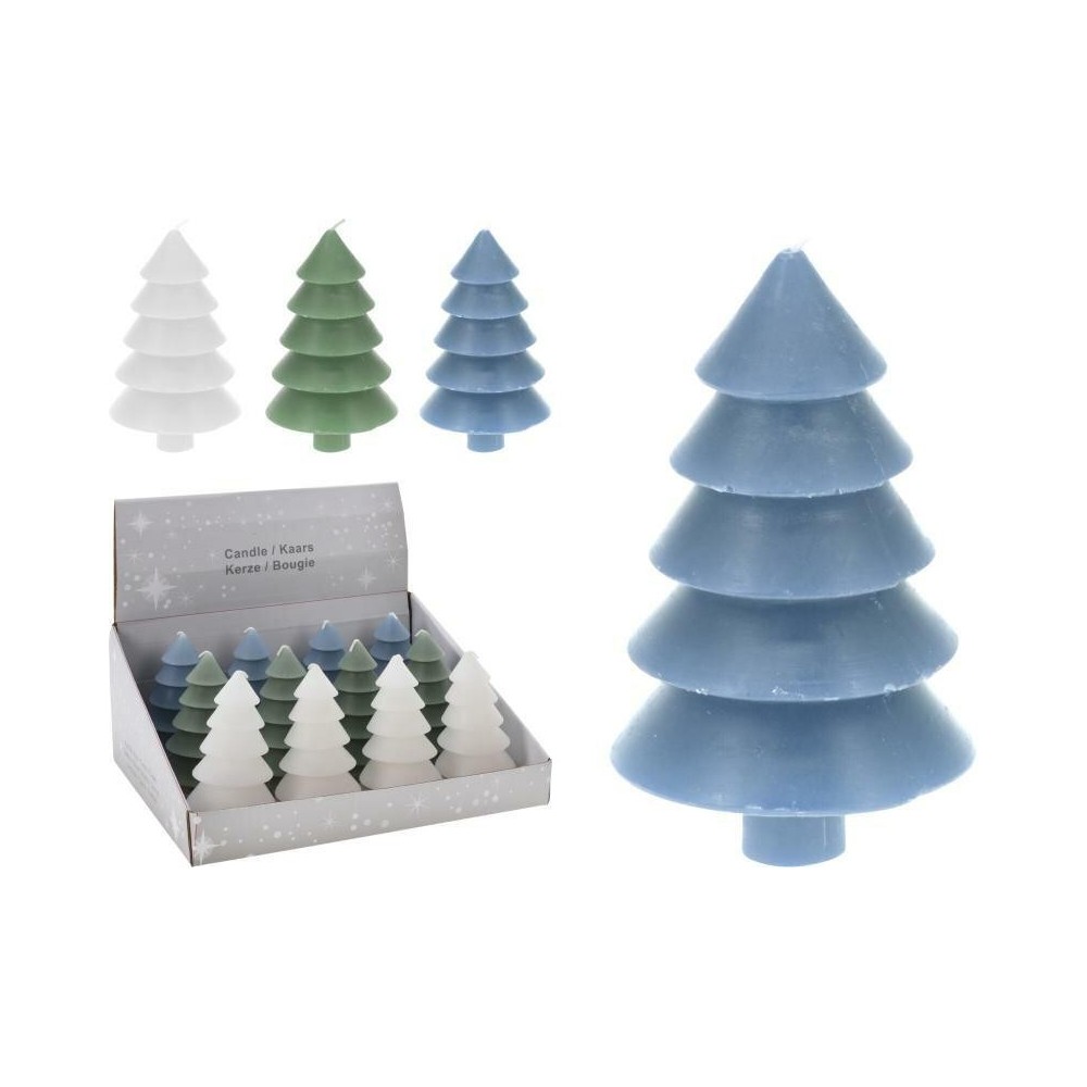 CANDELA ALBERO NATALE 12CM 3 ASSORTITI
